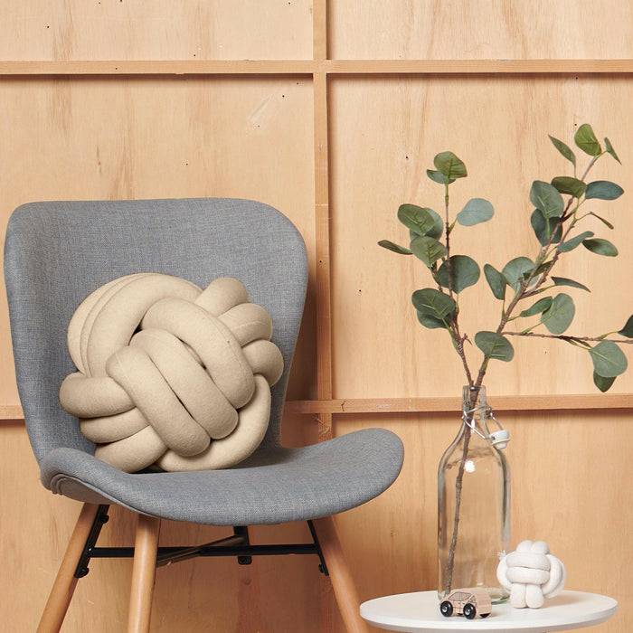 Nordic Coast Company Knotenkissen Strick Beige Sonderangebot