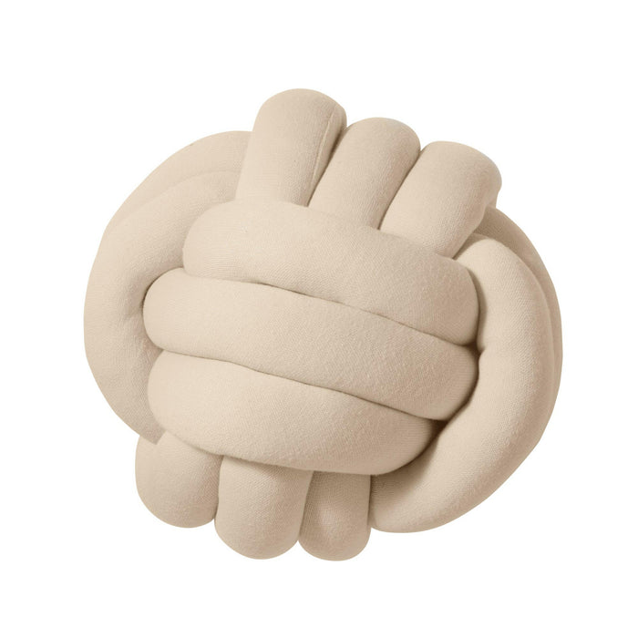 Nordic Coast Company Knotenkissen Strick Beige Sonderangebot