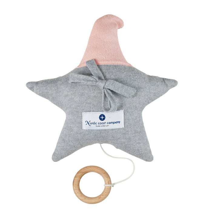 Nordic Coast Company Baby Set "Stern" Spieluhr + Rassel Rosa Vatertagsangebot