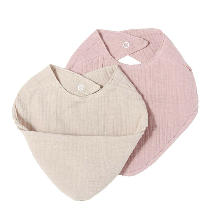 Nordic Coast Company Musselin Lätzchen-Set Altrosa & Beige Wochenangebot