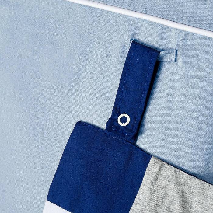 Nordic Coast Company Baby Bettnestchen Blau Grau Super Rabatt