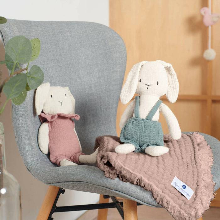 Nordic Coast Company Musselin Fransendecke Altrosa Online Shopping