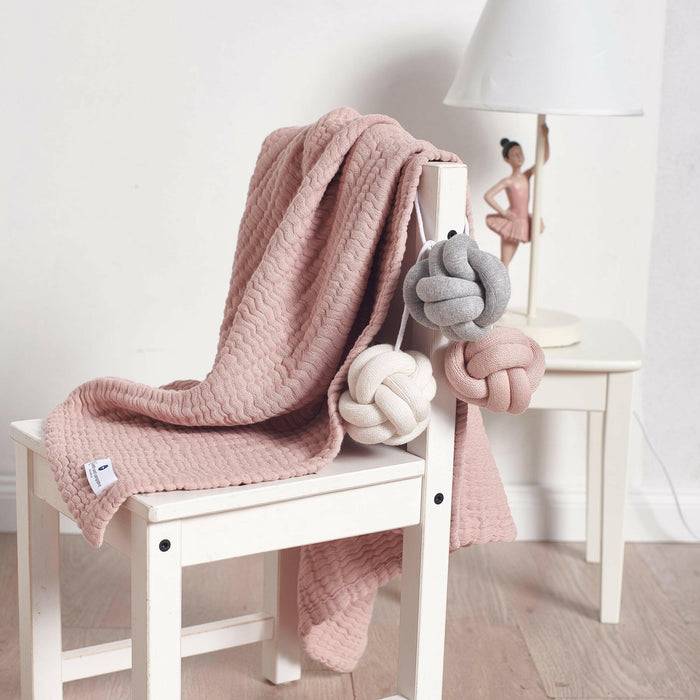 Nordic Coast Company Babygym Anhänger Set Knoten Rosa Heißer Verkauf