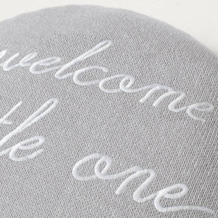 Nordic Coast Company Ballon-Kissen "Welcome Little One" Grau Top Angebot