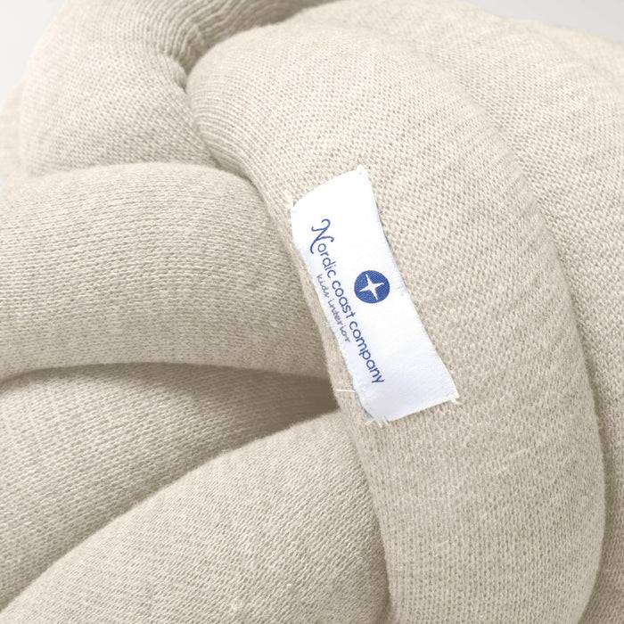 Nordic Coast Company Knotenkissen Strick Natur Online Outlet