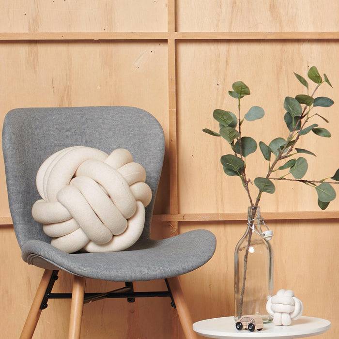Nordic Coast Company Knotenkissen Strick Natur Online Outlet