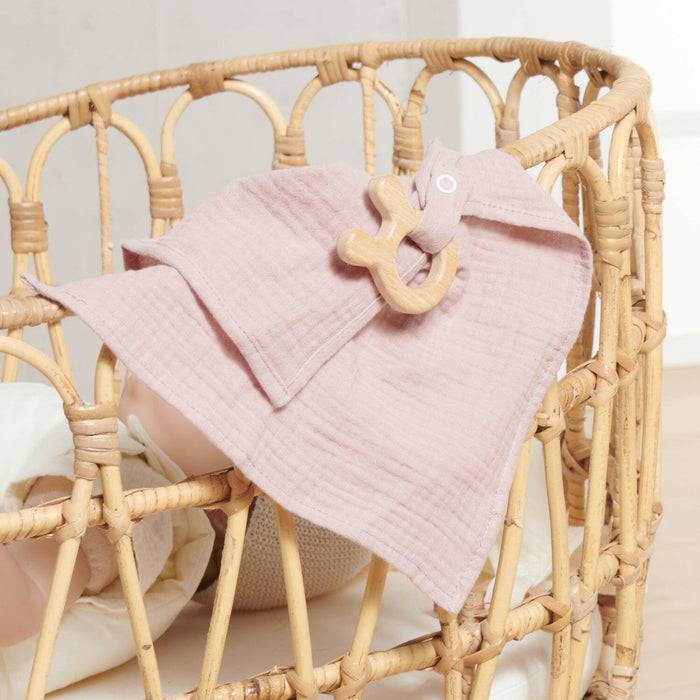 Nordic Coast Company Kuscheltuch Musselin Hase Rosa Kostenlose Rückgabe