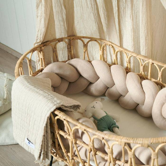 Nordic Coast Company Bettschlange geflochten Sand Strick XL Online Outlet