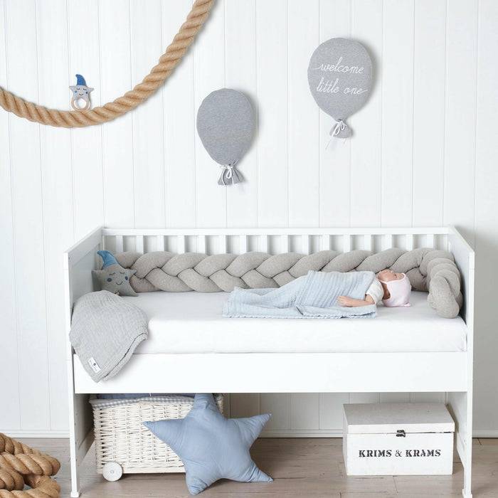 Nordic Coast Company Bettschlange geflochten Grau Strick Outlet