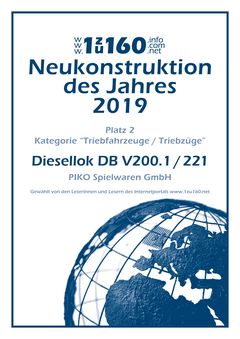 Piko N Sound-Diesellokomotive BR 221 DB IV, inkl. PIKO Sound-Decoder Artikelnummer: 40501 Riesige Ersparnisse