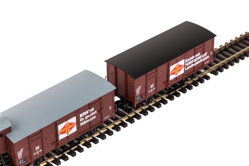 Piko TT 2er Set Gedeckter Güterwagen G02 DR III "Fortschritt" Artikelnummer: 47033 Kostenloser Versand international