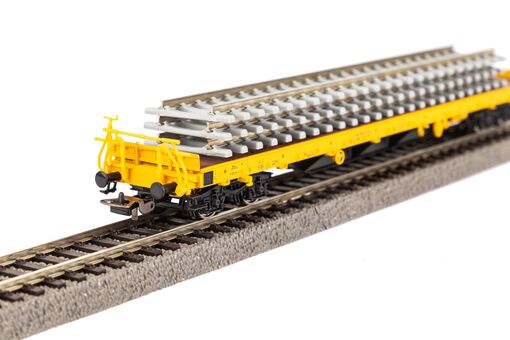Piko Flachwagen Rs Bauzug VI beladen mit Betonschwellenstapel Artikelnummer: 24501 Sonderangebot
