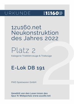 Piko N E-Lok BR 191 DB IV Artikelnummer: 40540 Black Friday