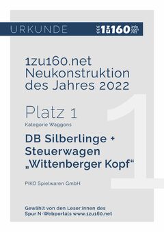 Piko N Personenwagen n-Steuerwagen "Wittenberger Kopf" DB AG V Artikelnummer: 40611 Auslauf