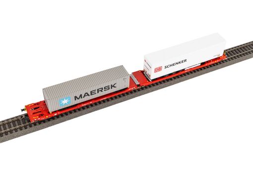 Piko Taschenwagen T3000e mit 1 PNO Trailer und 1 40' Container Maersk Artikelnummer: 24619 Kostenloser Versand