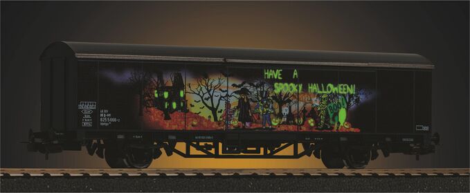 Piko Gedeckter Güterwagen "Halloween" Artikelnummer: 27704 Begrenztes Angebot