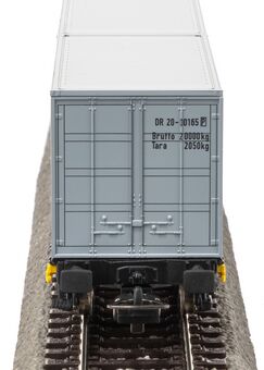 Piko Containertragwagen DR IV 2 x 20' Container "VEB PIKO" Artikelnummer: 27709 Preisnachlass