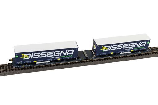 Piko Taschenwagen T3000e Cemat mit 2 "Dissegna" Trailern SBB VI Artikelnummer: 24600 Black Friday