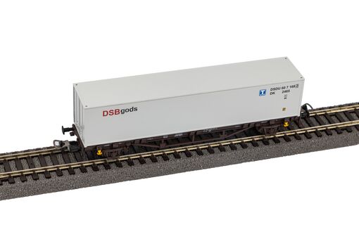 Piko Containertragwagen Lgjs DSB V beladen mit 40' Container DSB Artikelnummer: 27720 Letzter Tag