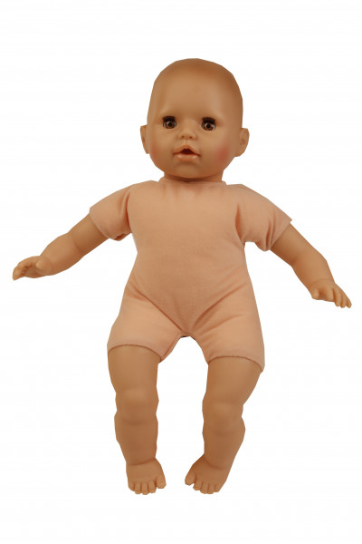 Schildkröt Manufaktur Baby Amy 45 cm mit Schnuller, Malhaar, braune Schlafaugen, Kleidung winterlich Bis zu 50% Rabatt