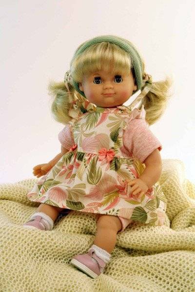 Schildkröt Manufaktur Puppe Schlummerle 32 cm + kostenlose Zusatzkleidung, blonde Haare, braune Schlafaugen, Sommerkleidun Sonderangebot der Fabrik
