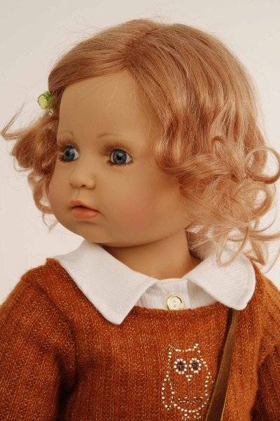 Schildkröt Manufaktur Puppe Anna-Maria 70 cm stehend von Brigitte Paetsch braune Haare, Kleidung rose/rot/weiss 50% Rabatt für begrenzte Zeit