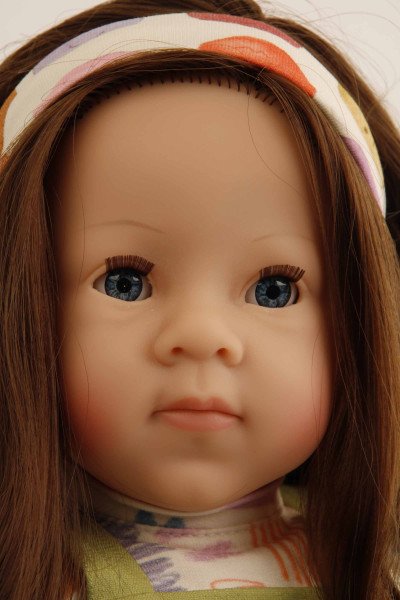 Schildkröt Manufaktur Puppe Elli 52 cm braune Haare, blaue Schlafaugen, Kleidung City-Love Verkauf