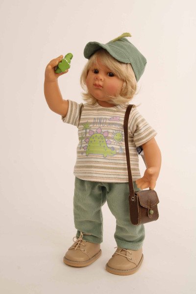 Schildkröt Manufaktur Puppe Müller-Wichtel Willy 30 cm blonde Haare, Kleidung Dino Online Outlet