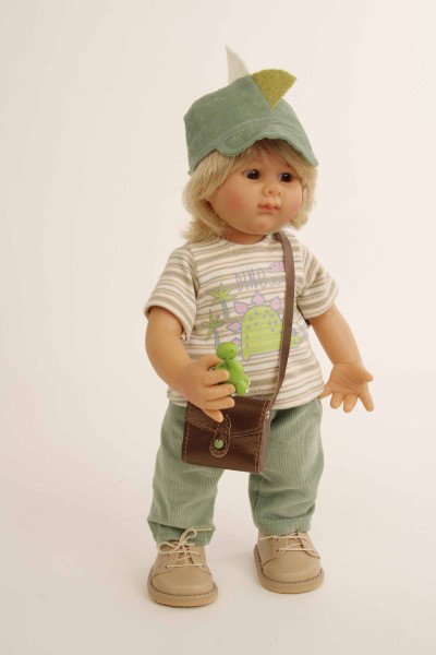 Schildkröt Manufaktur Puppe Müller-Wichtel Willy 30 cm blonde Haare, Kleidung Dino Online Outlet