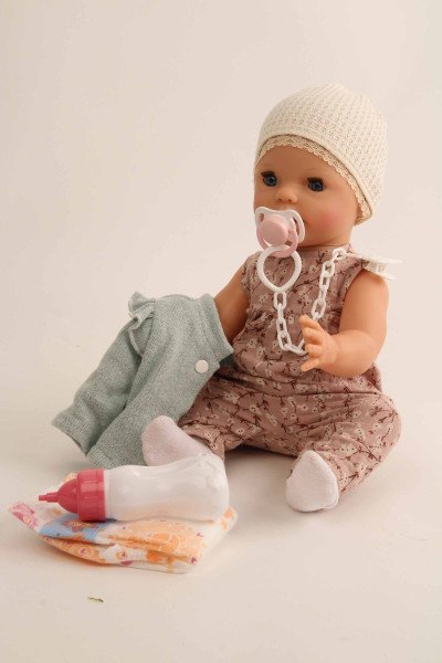 Schildkröt Manufaktur Kleidung zu Trink + Näßbaby 40 cm Lina rose/mint Räumungsverkauf