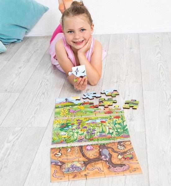 Schildkröt Manufaktur Boden-Puzzle "Entdecke die Blumenwiese" by Beleduc Bis zu 55% Rabatt