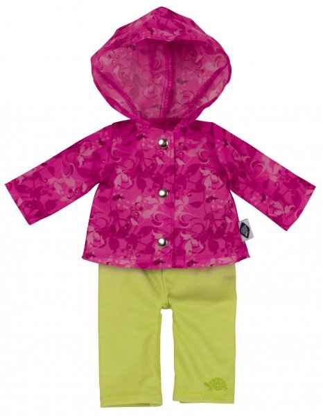 Schildkröt Manufaktur Stoffpuppe Emmeline 30 cm, gesticktes Gesicht, Kleidung pink/grün Hotsell