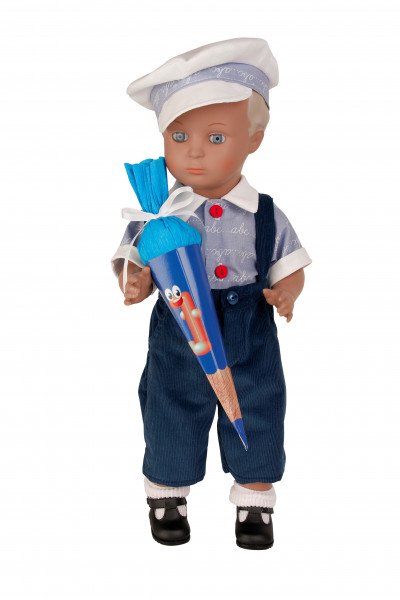 Schildkröt Manufaktur Anzug zu Stehpuppe 41 cm Schulkleidung blau/weiss Muttertagsangebot