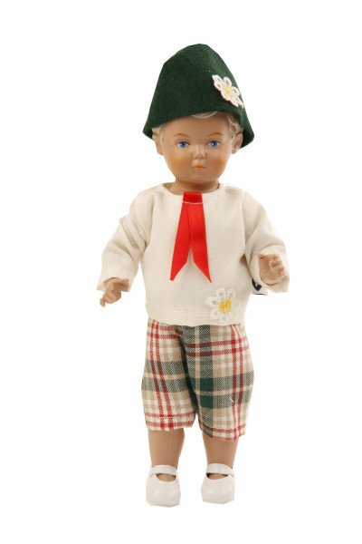 Schildkröt Manufaktur Puppe Hans 18 cm blonde Malhaare, Trchtenkleidung Super Sparpreis