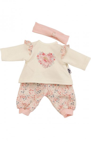 Schildkröt Manufaktur Kleidung zu Puppe Schlummerle 32 cm "Mein Herzchen" rose/weiss Letzte 2 Tage