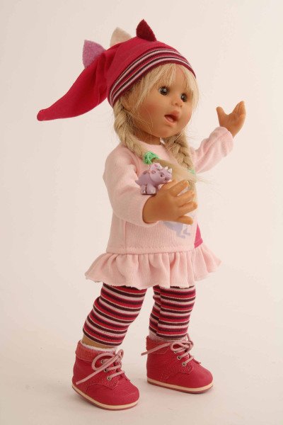 Schildkröt Manufaktur Puppe Müller-Wichtel Emma 30 cm blonde Haare, Drachen-Kleidung Vierteljährliche Förderung
