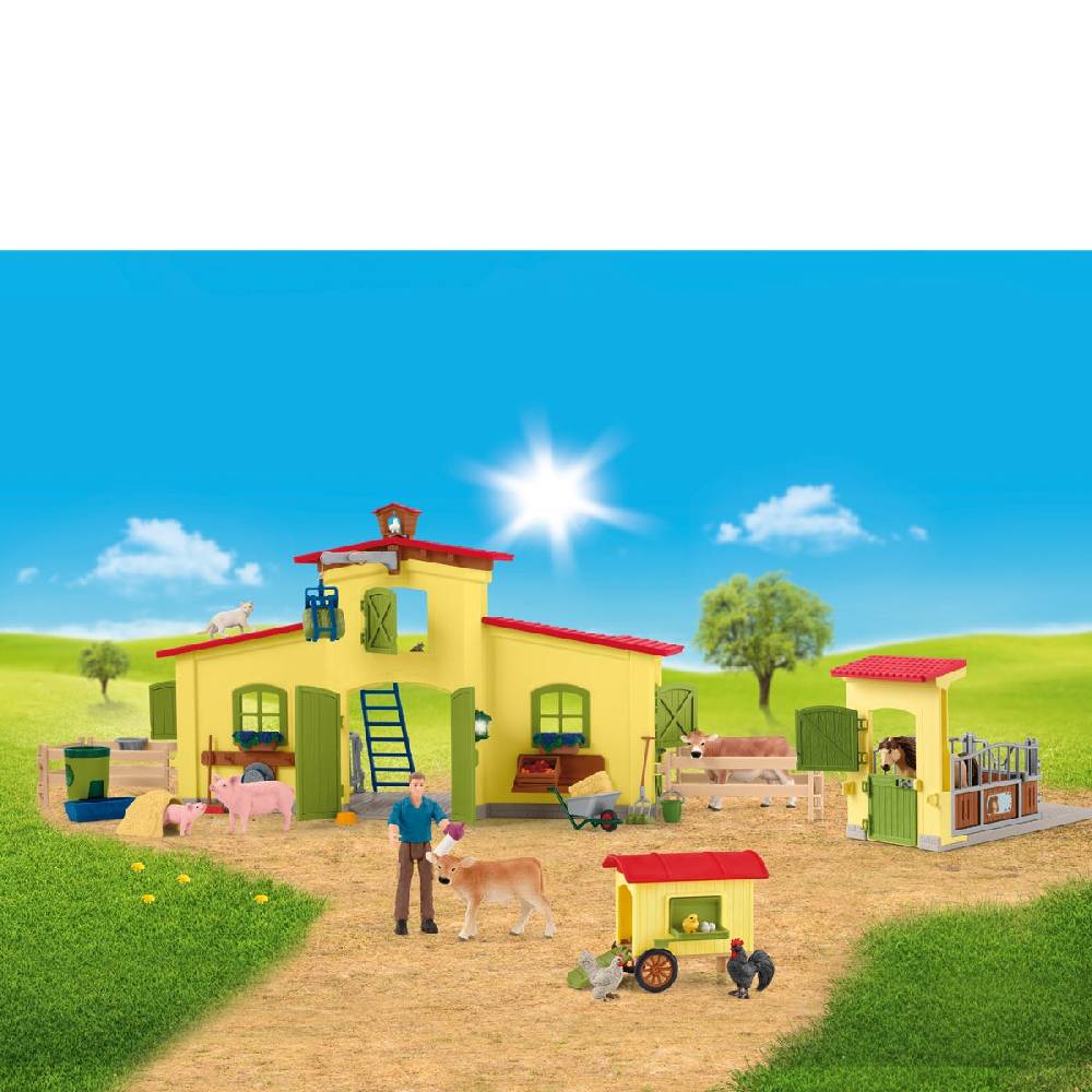 Schleich Farm mit Hühnerstall und Pferdestall Sonderangebot der Fabrik