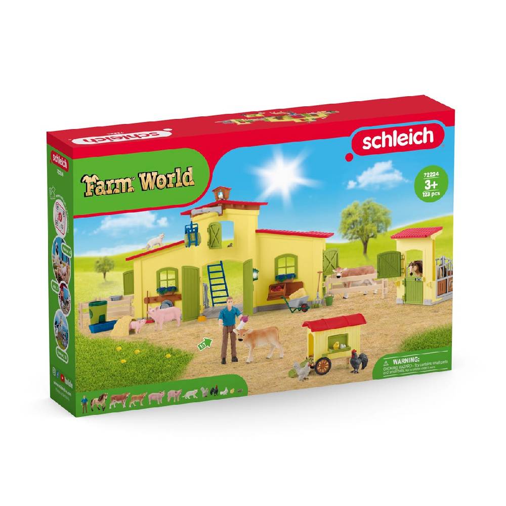 Schleich Farm mit Hühnerstall und Pferdestall Sonderangebot der Fabrik