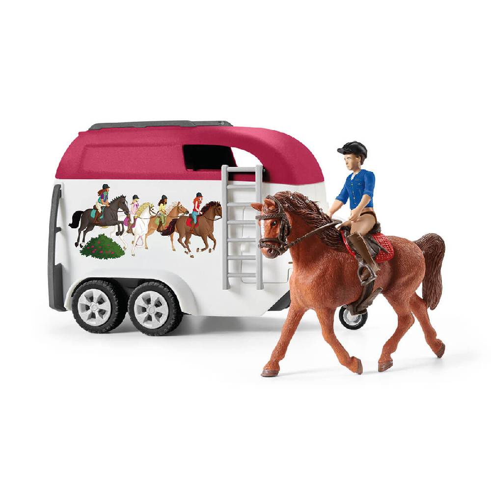 Schleich Abenteuer mit Auto und Pferdeanhänger Kostenloser Versand international