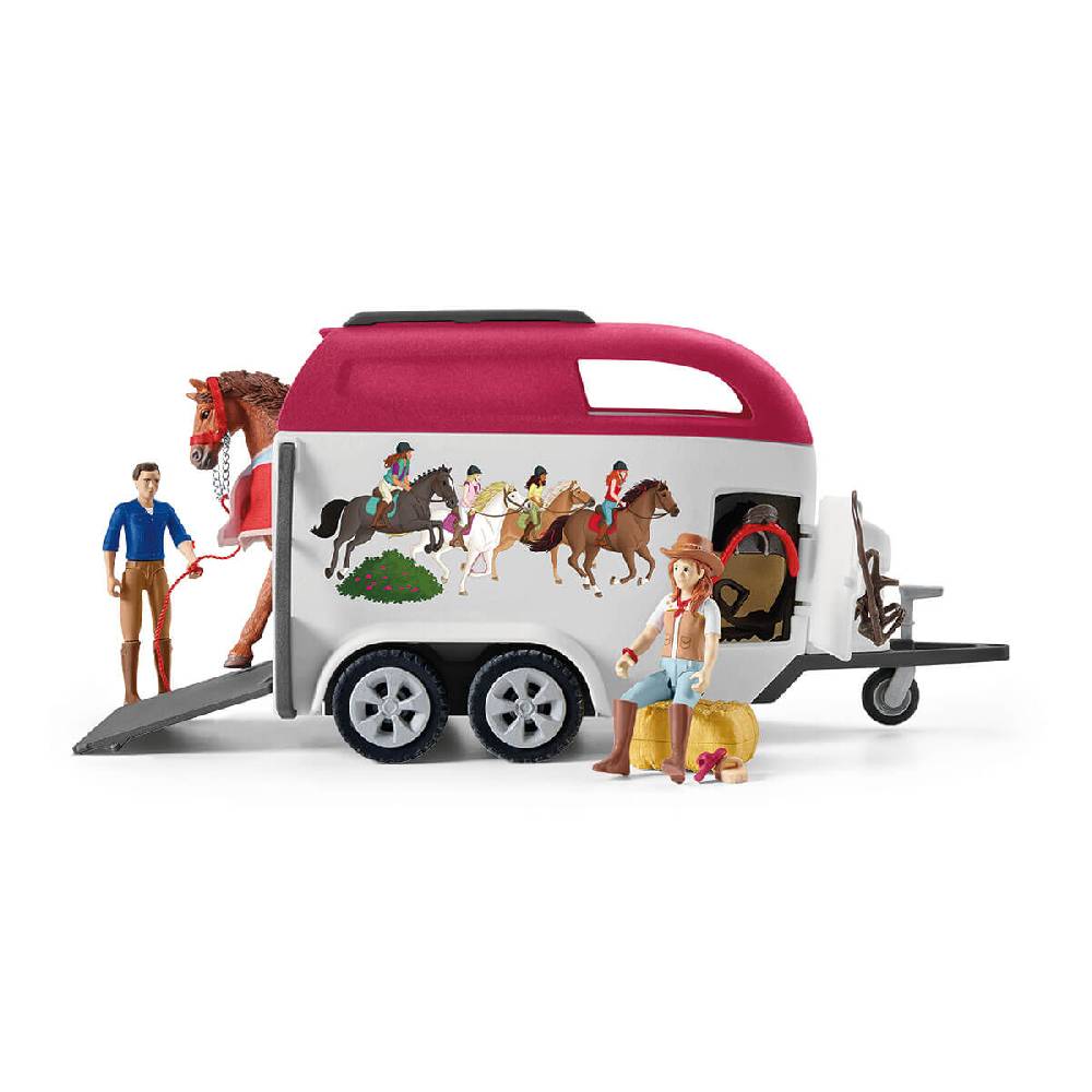 Schleich Abenteuer mit Auto und Pferdeanhänger Kostenloser Versand international