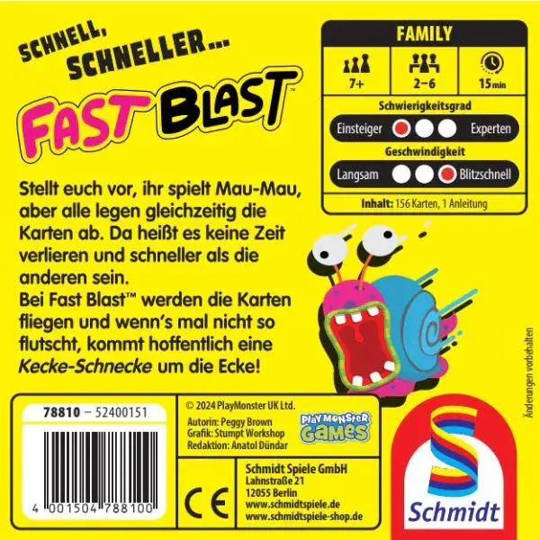 Schmidt Spiele Fast Blast™, Kartenspiel Räumungsverkauf