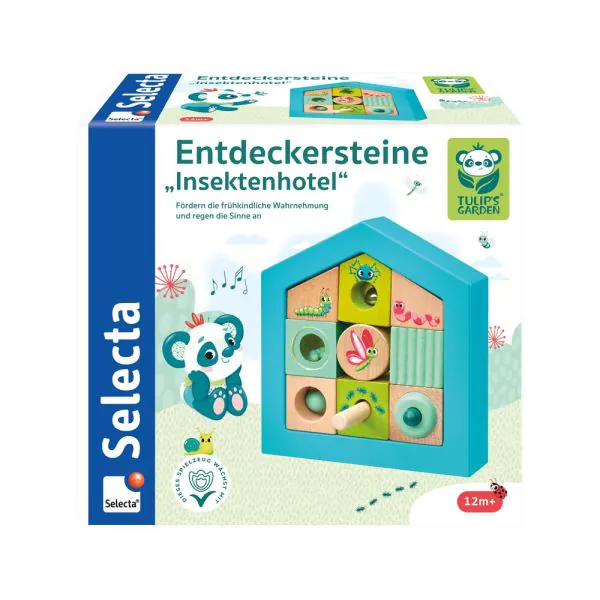 Schmidt Spiele TULIP'S GARDEN by SELECTA® Kleinkindwelt: Entdeckersteine Insektenhotel, 11 Teile Speichern exportieren