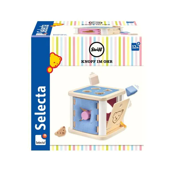 Schmidt Spiele Steiff: Sortierbox mit 4 Holzklötzchen, 16 cm Schlussverkauf