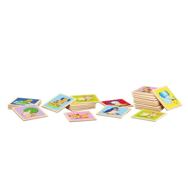 Schmidt Spiele Memo Tiere, Legespiel aus Holz, 24 Teile Fabrikverkauf