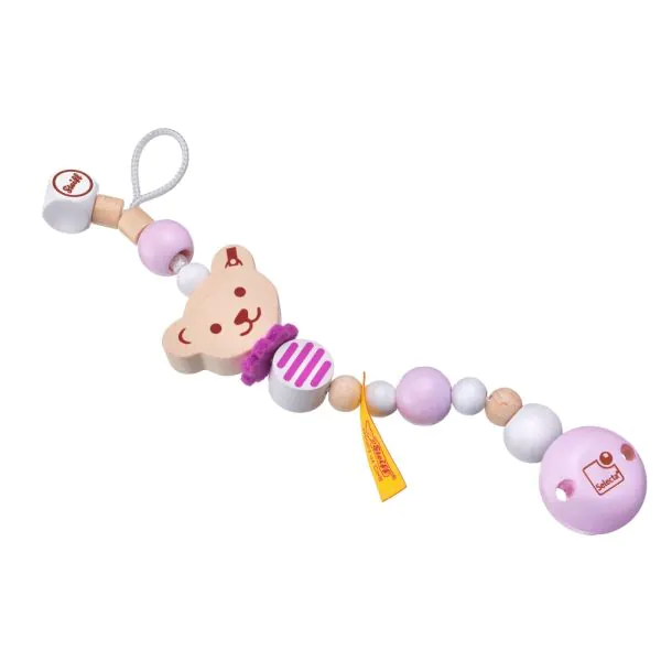 Schmidt Spiele Steiff: Schnullerkette rosa, 21 cm Fabrikpreis