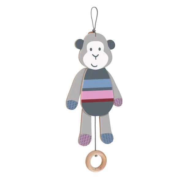 Schmidt Spiele bellybutton: Zappeläffchen, Hampelmann Affe aus Holz, 26 cm Sonderangebot