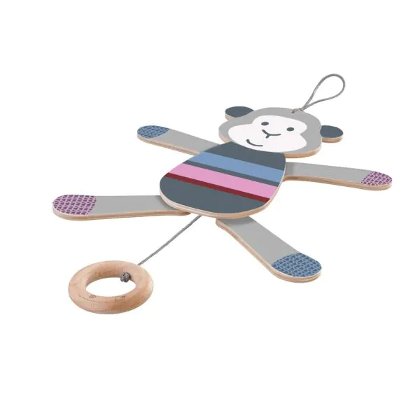 Schmidt Spiele bellybutton: Zappeläffchen, Hampelmann Affe aus Holz, 26 cm Sonderangebot
