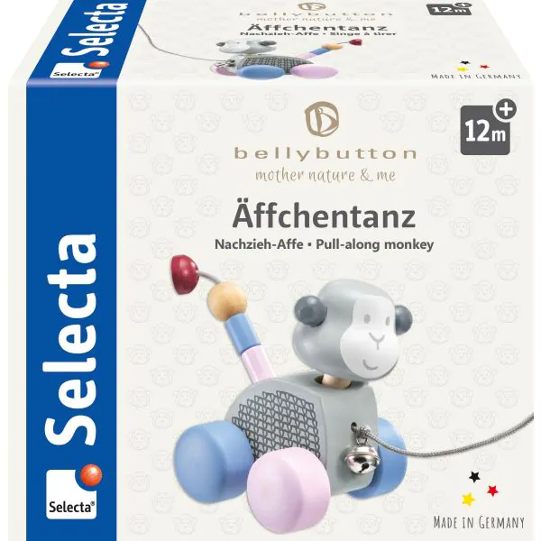Schmidt Spiele bellybutton: Äffchentanz, Nachzieh-Affe, 11 cm Exklusivangebot