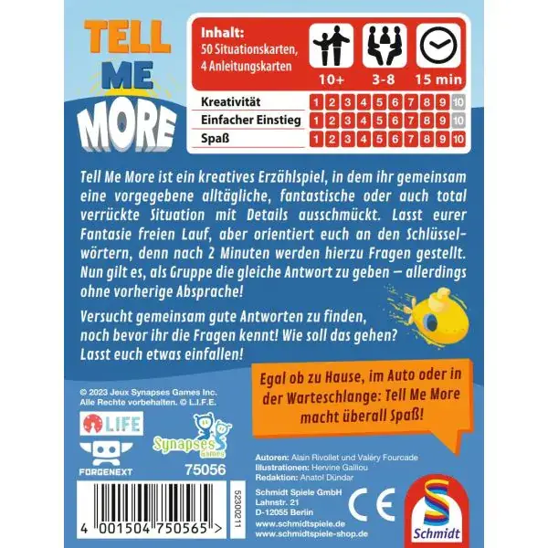 Schmidt Spiele Tell Me More, Kartenspiel Vatertagsangebot