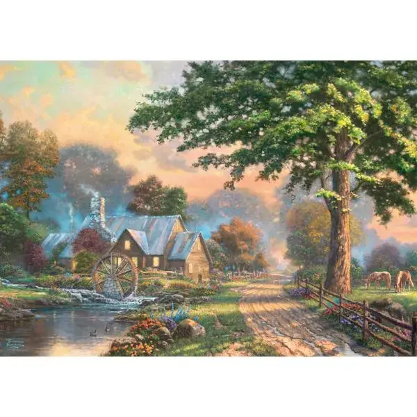 Schmidt Spiele Thomas Kinkade Studios: Am alten Mühlenbach, 1.000 Teile Holzpuzzle Black Friday